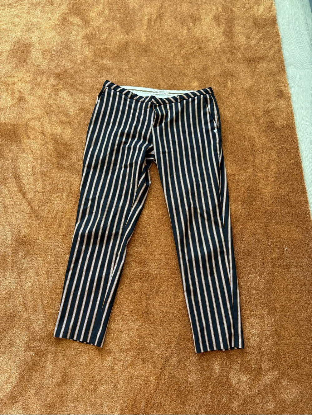 Scotch & Soda Black and Cream Vertical Stripe Chinos